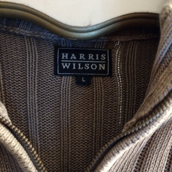Harris Wilson Full Zip Sweater Cardigan Size L - Picture 2 of 5